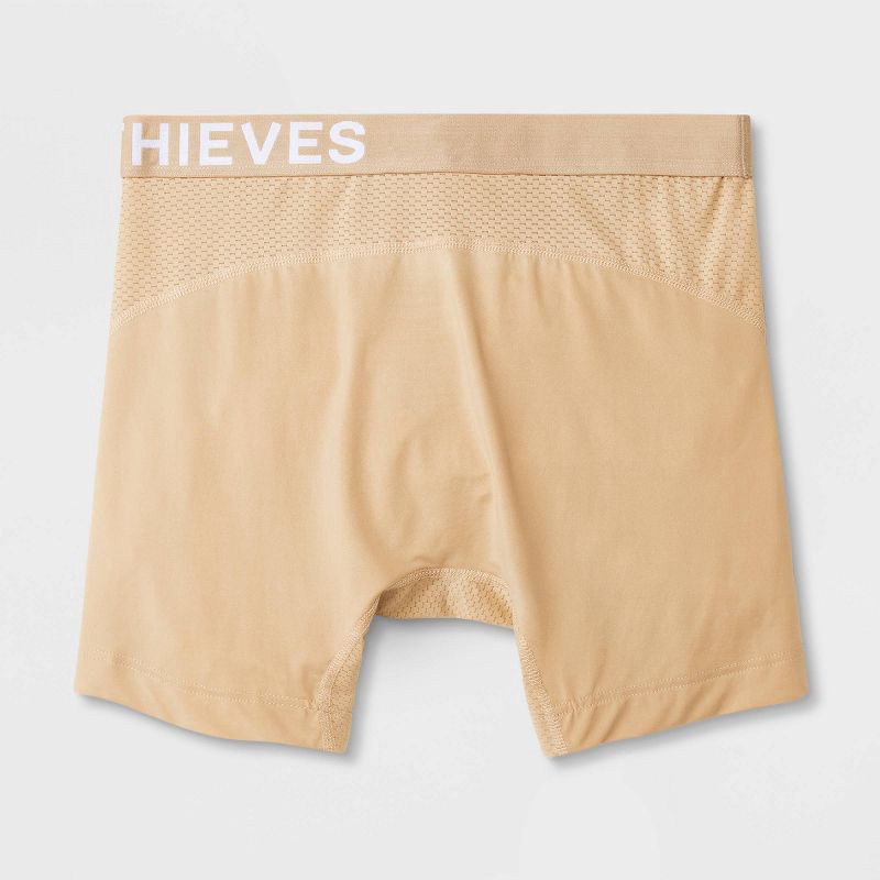 slide 3 of 4, Pair of Thieves Men's SuperCool Boxer Briefs 2pk - Neutral S: Polyester-Spandex Blend, Mesh Construction, Machine Washable, 2 ct