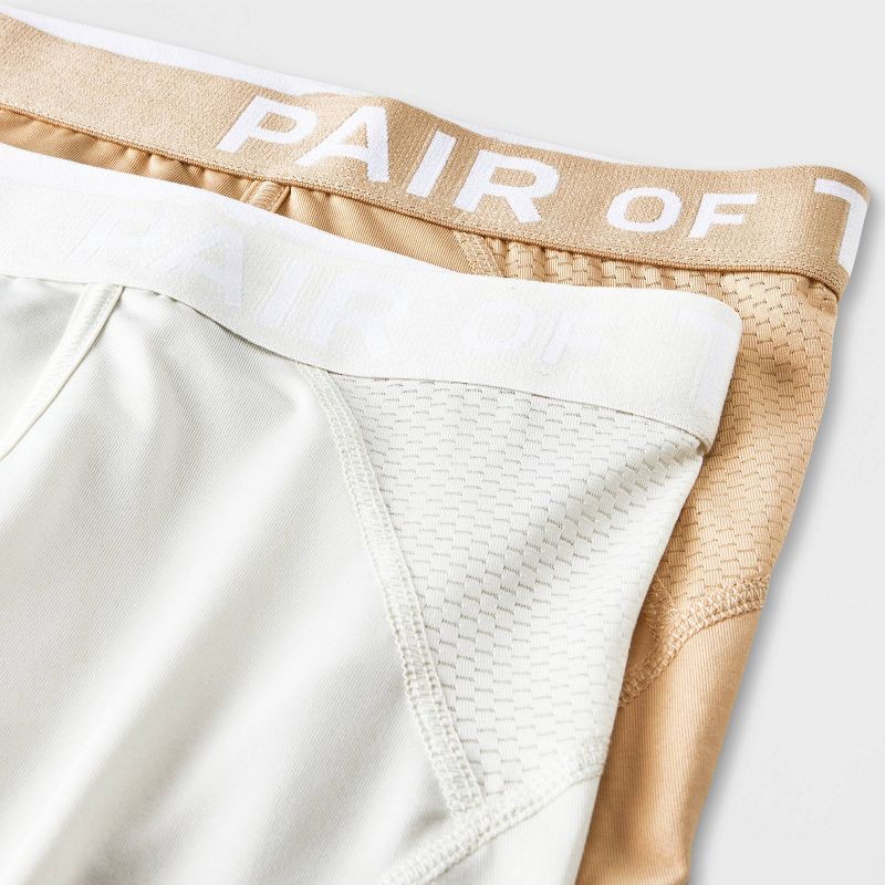 slide 2 of 4, Pair of Thieves Men's SuperCool Boxer Briefs 2pk - Neutral M: Mesh, Regular Rise, Medium, 2 ct