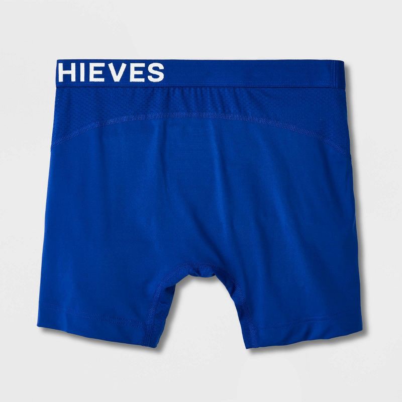 slide 3 of 4, Pair of Thieves Men's SuperCool Boxer Briefs 2pk - Navy Blue XL: Polyester-Spandex Blend, Solid Pattern, Machine Washable, 2 ct