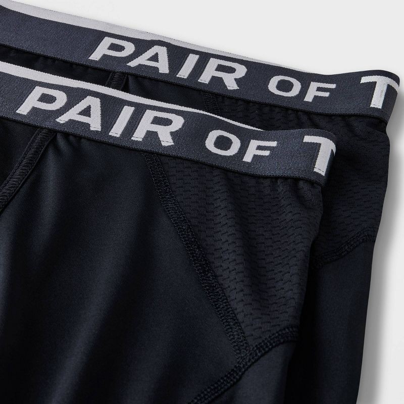 slide 2 of 4, Pair of Thieves Men's SuperCool Boxer Briefs 2pk - Black M: Knit, Regular Rise, Medium Size, 2 ct