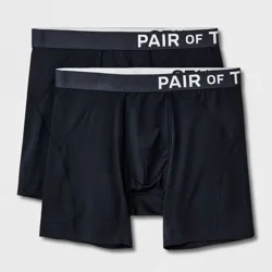 Pair of Thieves Men's SuperCool Boxer Briefs 2pk - Black M: Knit, Regular Rise, Medium Size