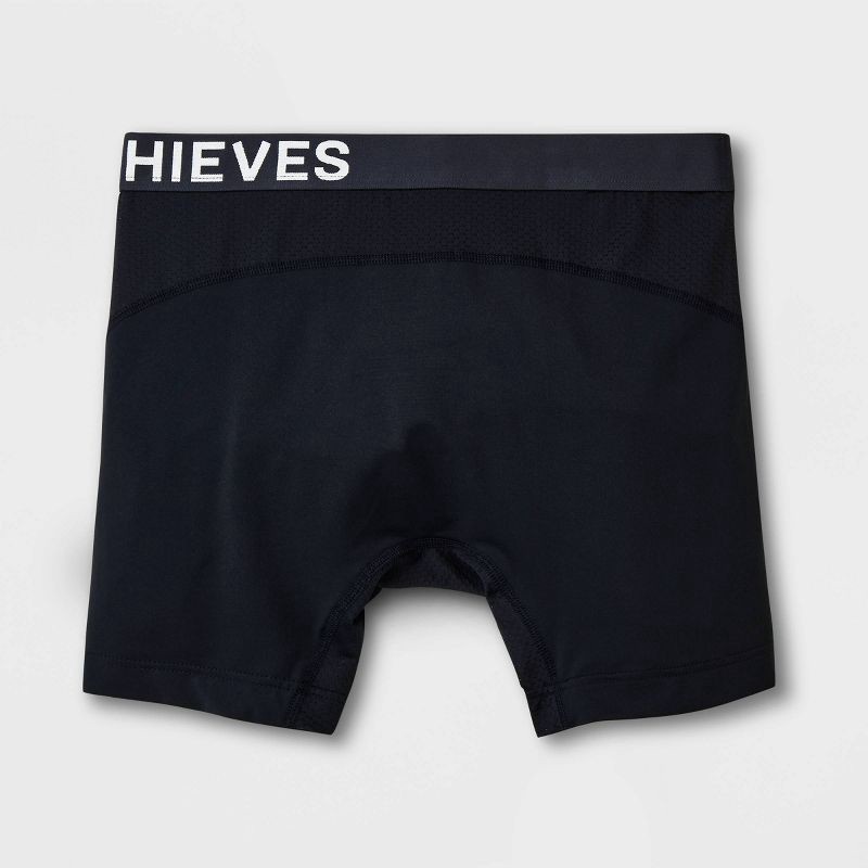 slide 3 of 4, Pair of Thieves Men's SuperCool Boxer Briefs 2pk - Black XL: Polyester & Spandex, Knit, Solid Pattern, 2 ct