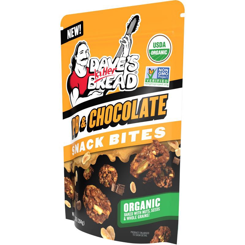 slide 8 of 11, Dave's Killer Bread Crunchy Snack Bites Peanut Butter Choco Bliss - 7.2oz, 7.2 oz