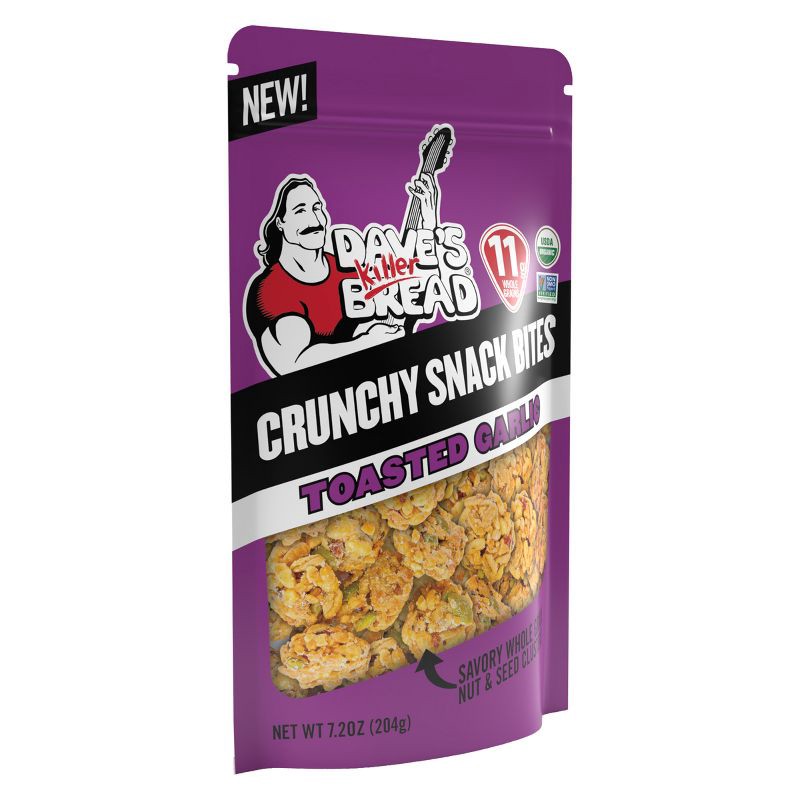 slide 3 of 7, Dave's Killer Bread Crunchy Snack Bites Toasted Garlic - 7.2oz, 7.2 oz