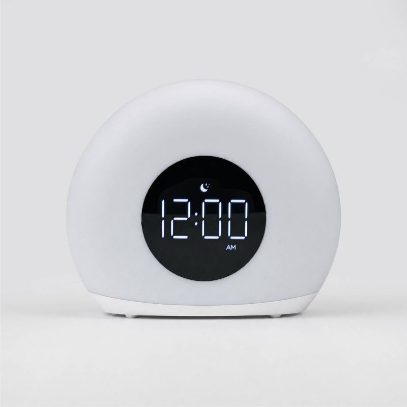 slide 1 of 6, Moon Glow Alarm Table Clock with Color Changing Light - Capello: Digital Sunrise Clock for Bedroom, Kids' Wake-Up Light, 1 ct