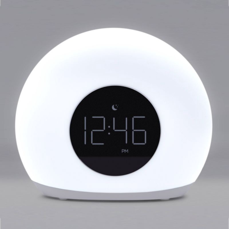 slide 5 of 5, Moon Glow Alarm Table Clock with Color Changing Light - Capello: Digital Sunrise Clock for Bedroom, Kids' Wake-Up Light, 1 ct