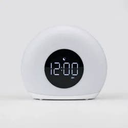 Moon Glow Alarm Table Clock with Color Changing Light - Capello: Digital Sunrise Clock for Bedroom, Kids' Wake-Up Light