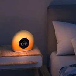 Moon Glow Alarm Table Clock with Color Changing Light - Capello: Digital Sunrise Clock for Bedroom, Kids' Wake-Up Light