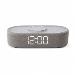 Power Tray Alarm Table Clock Gray - Capello
