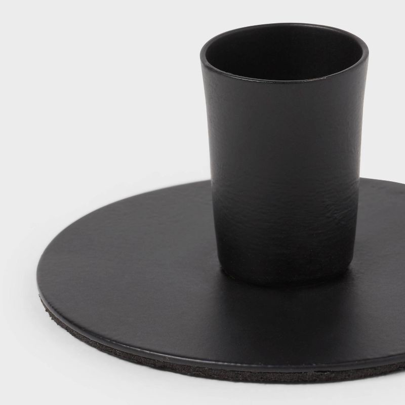 slide 3 of 3, 4pk Small Taper Candle Holders Black - Room Essentials™: Iron Set for Home Decor, Fits 1.5" Candles, 4 ct