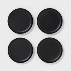 4pk Small Metal Plates Candle Holders Black - Room Essentials™