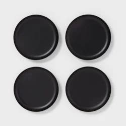 4pk Small Metal Plates Candle Holders Black - Room Essentials™