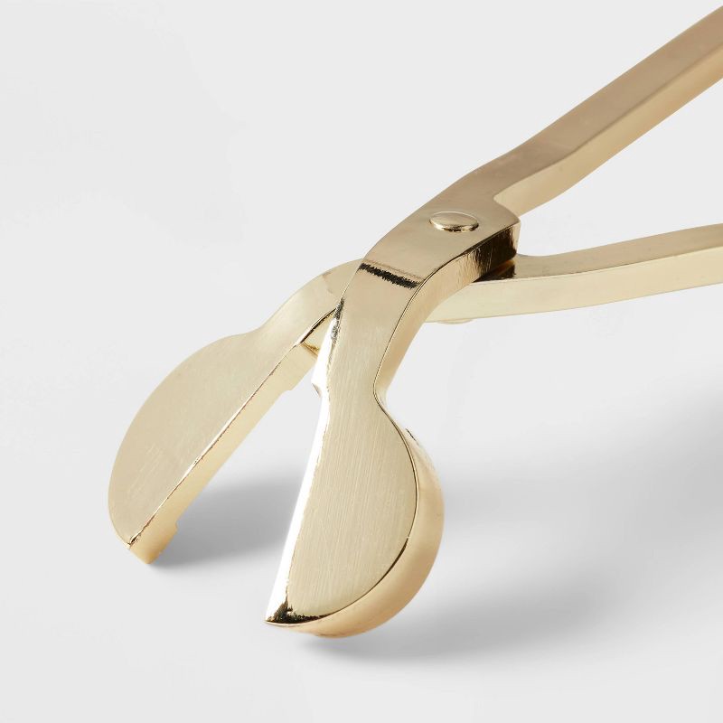 slide 3 of 3, 5.5" Wick Trimmer Snuffer and Wick Pusher Candle Holder Set - Threshold™: Elegant Stainless Steel Tools for Candle Care, 1 ct