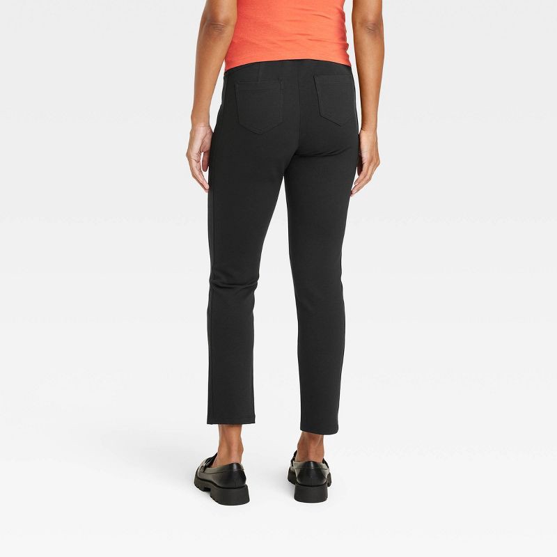 slide 2 of 5, Over Belly Ponte Skinny Maternity Pants - Isabel Maternity by Ingrid & Isabel™ Black S: Midweight Knit, Ultimate Stretch, High Rise, 1 ct