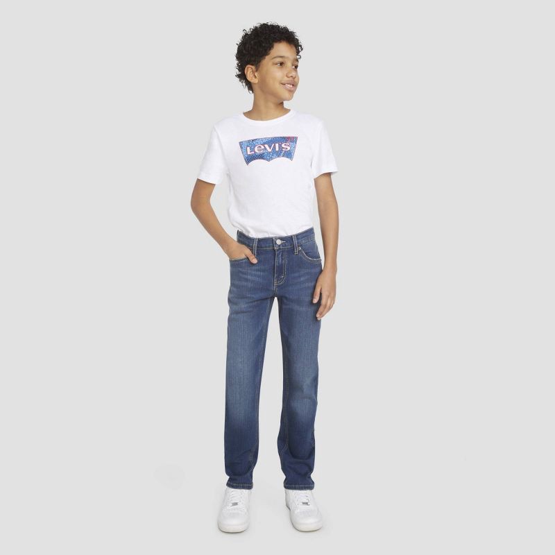 slide 7 of 12, Levi's® Boys' 511 Slim Fit Performance Jeans - Dark Wash 7: Mid Rise, Stretch Denim, Fly Button Closure, 1 ct