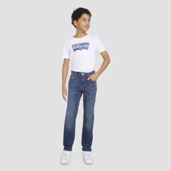 Levi's® Boys' 511 Slim Fit Performance Jeans - Dark Wash 7: Mid Rise, Stretch Denim, Fly Button Closure