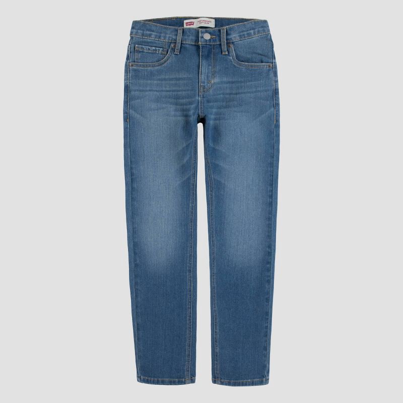 slide 10 of 11, Levi's® Boys' 511 Slim Fit Performance Jeans - Medium Wash 7: Denim, Adjustable Waistband, Mid Rise, 1 ct
