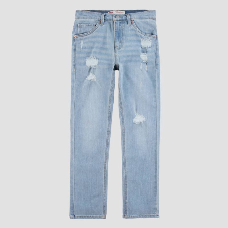 slide 6 of 15, Levi's® Boys' 511 Slim Fit Performance Jeans - Light Wash 10: Midweight Cotton Blend, Stretch Knit, Skinny Leg, Mid Rise, 26" Inseam, 1 ct