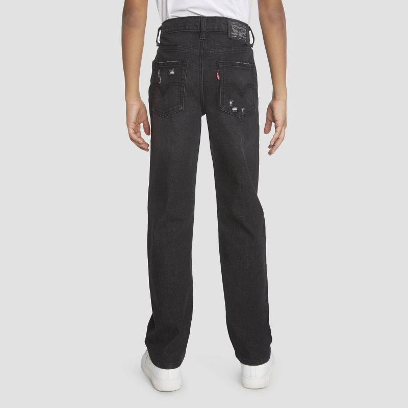 slide 3 of 7, Levi's® Boys' 514 Straight Fit Performance Jeans - Gray 5: Midweight Knit, Stretch, Fly Button Closure, 1 ct