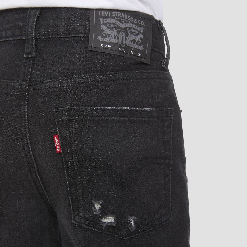 slide 7 of 7, Levi's® Boys' 514 Straight Fit Performance Jeans - Gray 5: Midweight Knit, Stretch, Fly Button Closure, 1 ct
