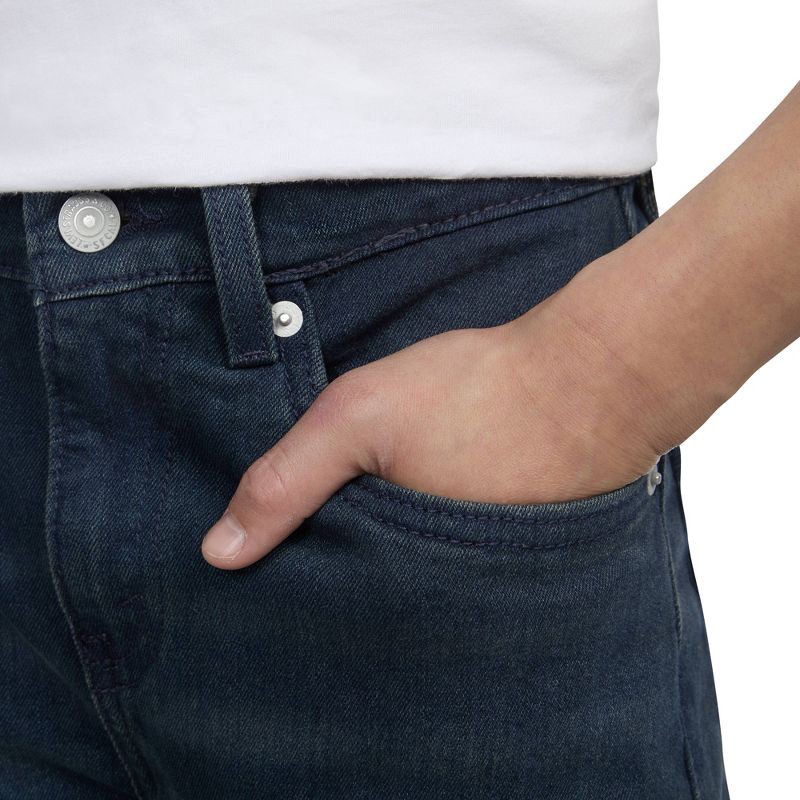 slide 5 of 9, Levi's® Boys' 514 Straight Fit Performance Jeans - Navy Blue 5: Midweight, Stretch, Knit, Fly Button, 1 ct