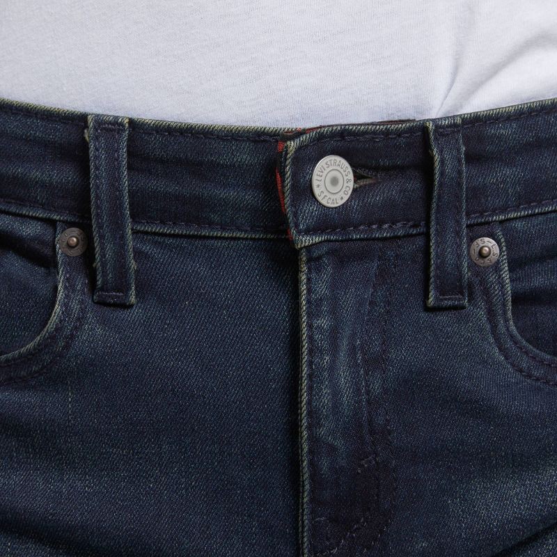 slide 9 of 9, Levi's® Boys' 514 Straight Fit Performance Jeans - Navy Blue 5: Midweight, Stretch, Knit, Fly Button, 1 ct