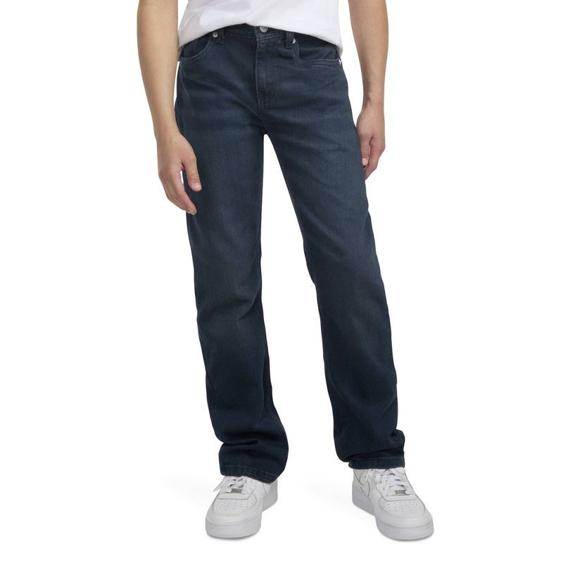 slide 4 of 9, Levi's® Boys' 514 Straight Fit Performance Jeans - Navy Blue 8: Midweight Knit, Stretch, Fly Button Closure, 1 ct
