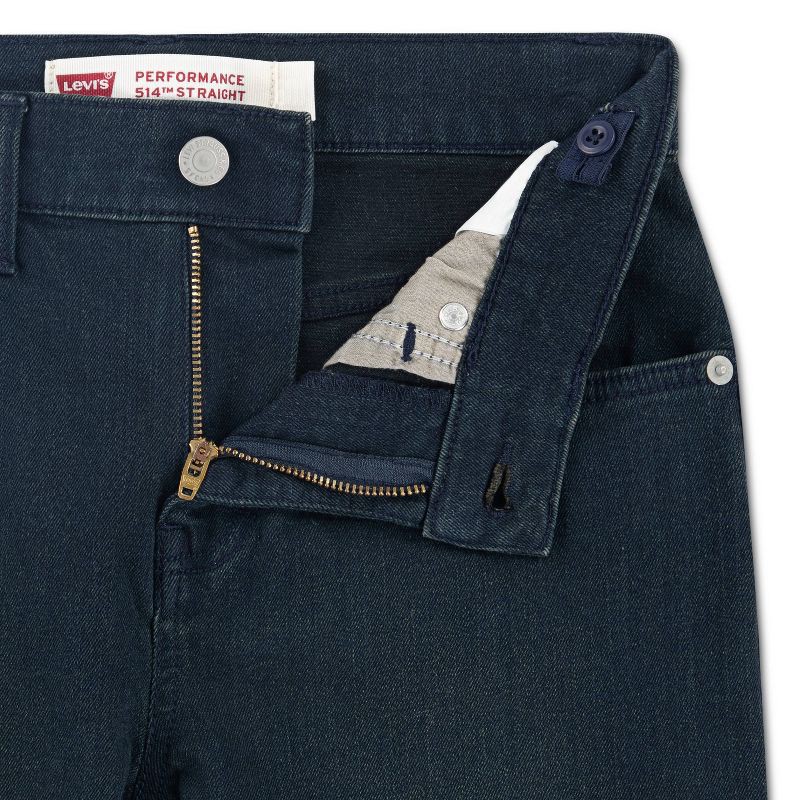 slide 7 of 9, Levi's® Boys' 514 Straight Fit Performance Jeans - Navy Blue 8: Midweight Knit, Stretch, Fly Button Closure, 1 ct