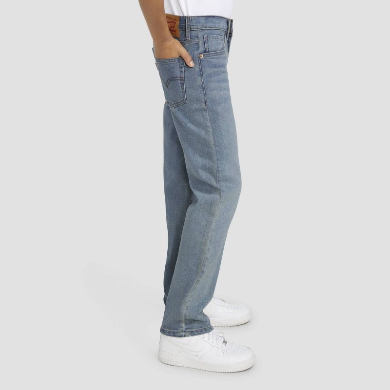 slide 4 of 6, Levi's® Boys' 514 Straight Fit Performance Jeans - Light Wash 10: Midweight Denim, Stretch, Mid Rise, Machine Washable, 1 ct