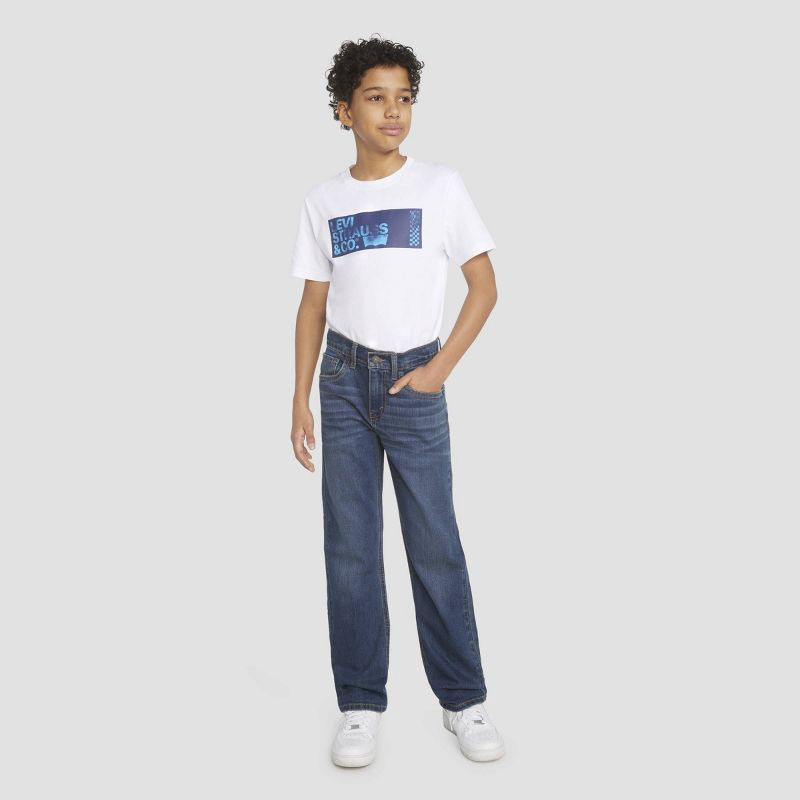 slide 2 of 7, Levi's® Boys' 514 Straight Fit Performance Jeans - Medium Wash 7: Mid Rise, Stretch Denim, 22" Inseam, 1 ct