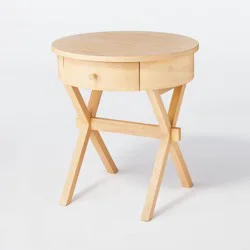 Threshold designed w/Studio McGee Wasatch Side Table with Drawer Light Natural (FA) - Threshold™ designed with Studio McGee