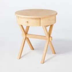 Threshold designed w/Studio McGee Wasatch Side Table with Drawer Light Natural (FA) - Threshold™ designed with Studio McGee
