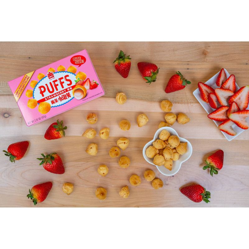 slide 4 of 4, Walong Marketing, Inc. I MEI Strawberry Puffs - 2.01oz, 2.01 oz