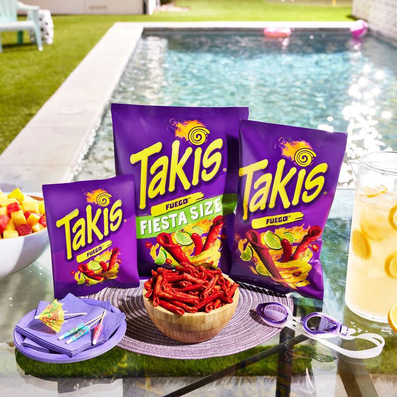 slide 3 of 9, Takis Fuego Tortilla Chips Fiesta Size Bag - 17oz, 17 oz