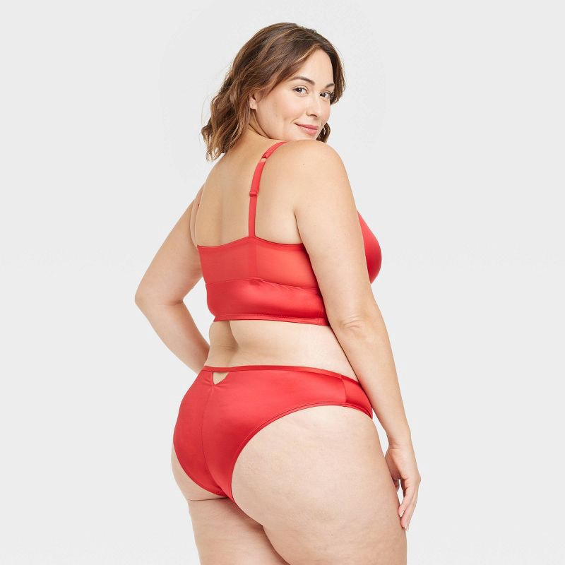 Women's Satin Cheeky Underwear - Auden™ Red XXL