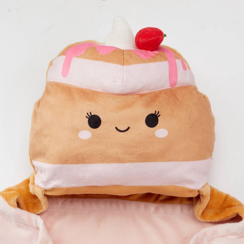 slide 4 of 5, Squishmallows Kids' Hooded Blanket Sawtelle the Strawberry Pancakes, 1 ct