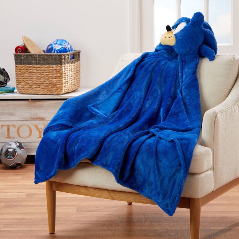 slide 5 of 5, Sonic the Hedgehog Kids' Hooded Blanket, 1 ct