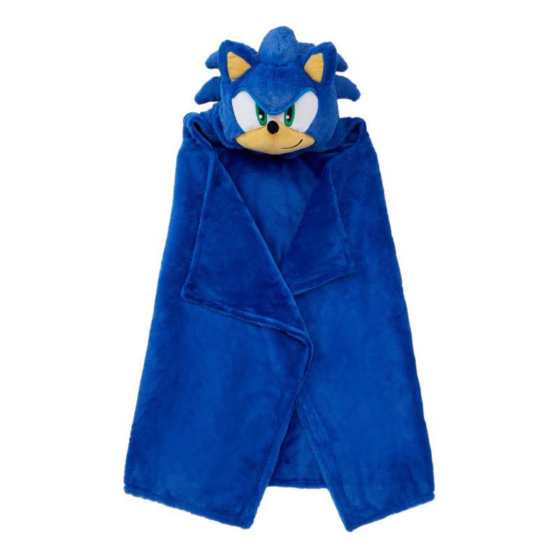 slide 1 of 5, Sonic the Hedgehog Kids' Hooded Blanket, 1 ct