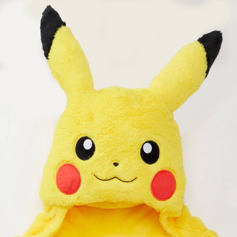 slide 4 of 5, Pokemon Pikachu Kids' Hooded Blanket, 1 ct