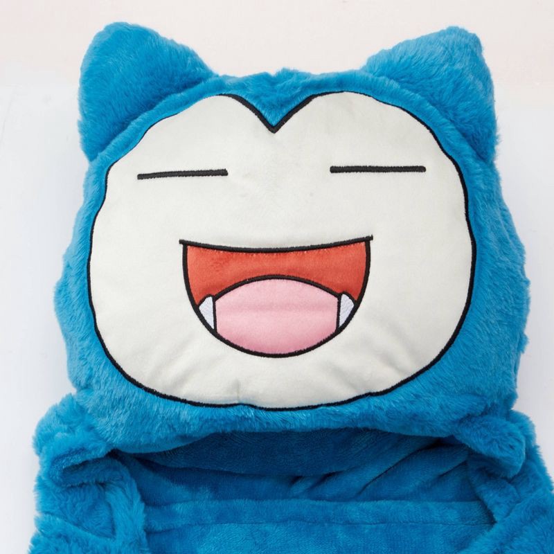 slide 4 of 5, Pokemon Snorlax Kids' Hooded Blanket, 1 ct