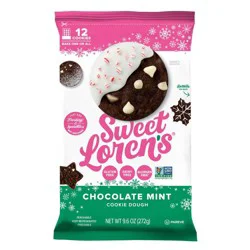 Sweet Loren's Gluten Free Vegan Chocolate Mint Cookie Dough - 9.6oz/12ct