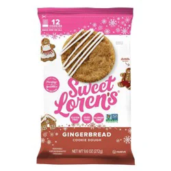 Sweet Loren's Gluten Free Vegan Gingerbread Cookie Dough - 9.6oz/12ct