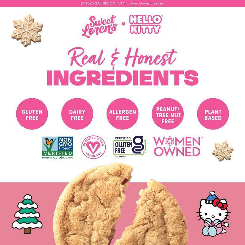 slide 3 of 8, Sweet Loren's Hello Kitty Gluten Free Vegan Sugar Cookie Dough - 12oz/12ct, 12 ct; 12 oz