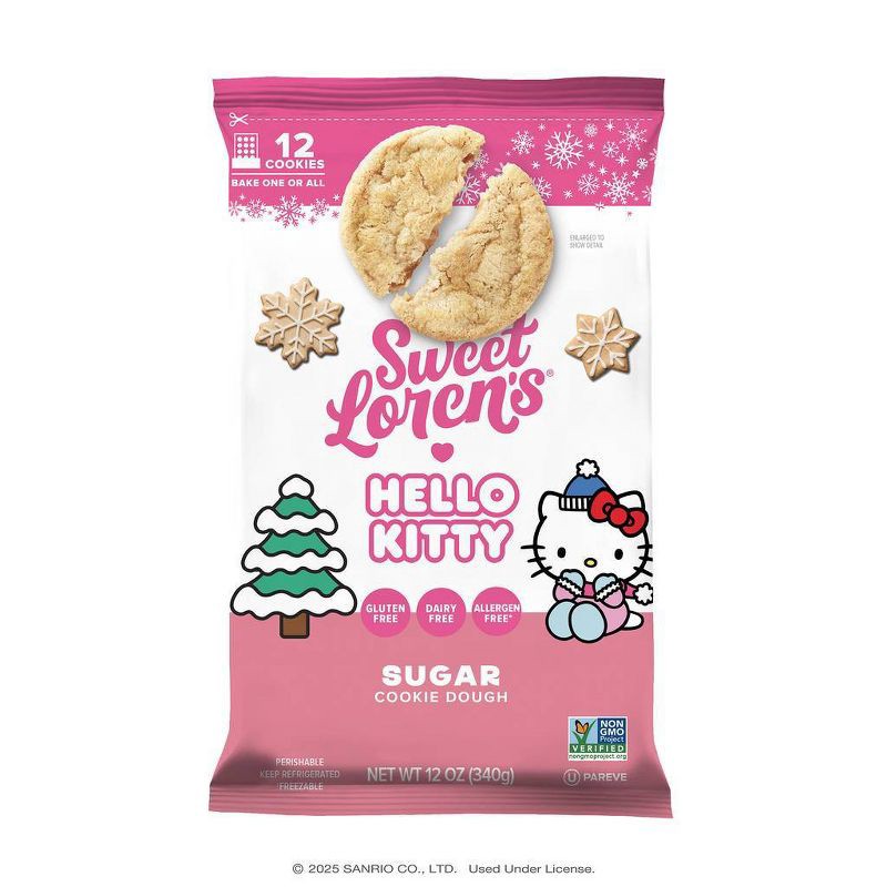 slide 1 of 8, Sweet Loren's Hello Kitty Gluten Free Vegan Sugar Cookie Dough - 12oz/12ct, 12 ct; 12 oz