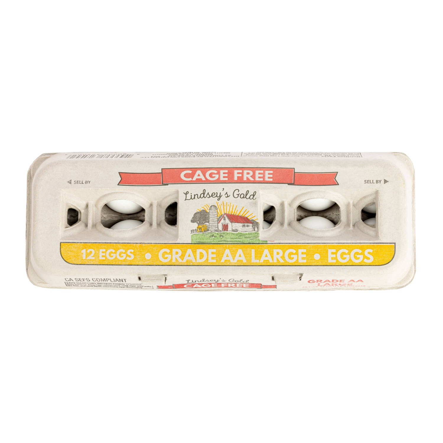 Lindsey's Gold Cage Free Grade AA White Eggs - 12ct | Shipt