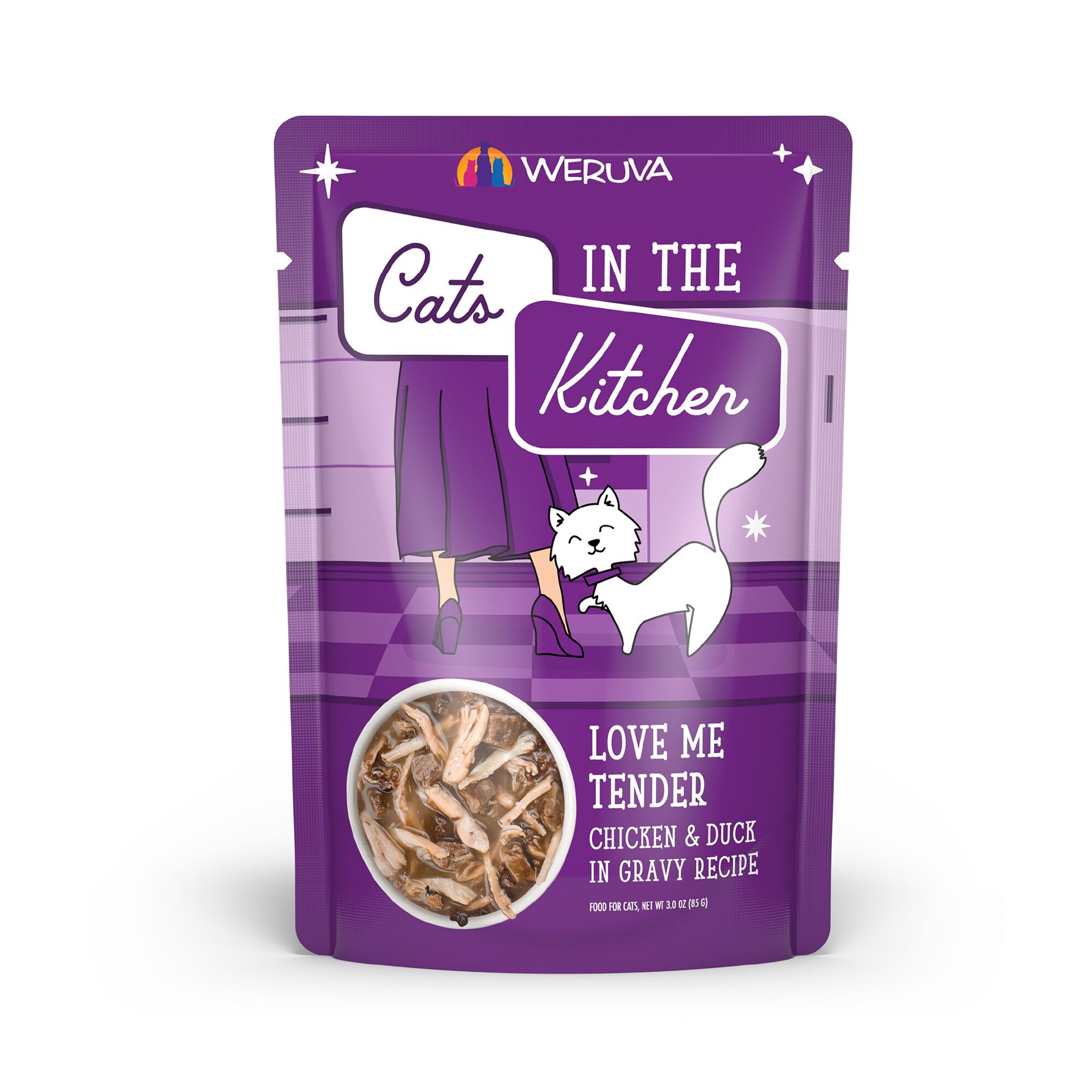 slide 1 of 1, Cats in the Kitchen Originals Love Me Tender Chicken & Duck in Gravy Recipe Wet Cat Food, 3 oz., 3 oz