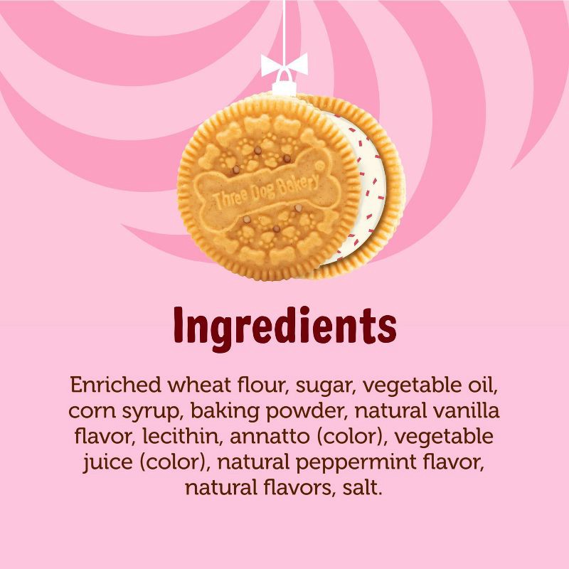 slide 5 of 6, Three Dog Bakery Candy Cane Lick'n Crunchy Dog Treat with Peppermint & Vanilla Flavor - 13oz, 13 oz