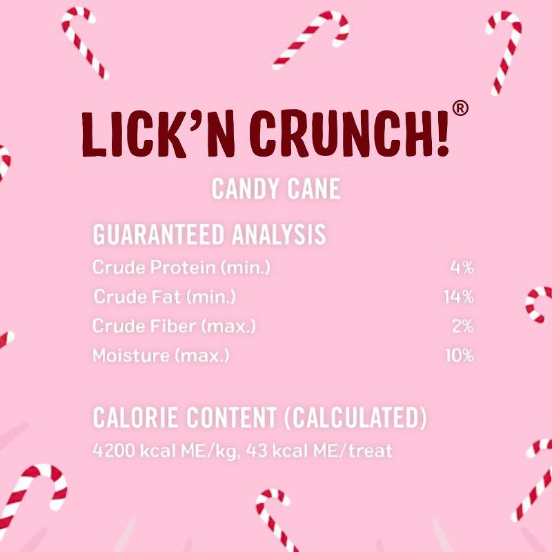 slide 6 of 6, Three Dog Bakery Candy Cane Lick'n Crunchy Dog Treat with Peppermint & Vanilla Flavor - 13oz, 13 oz