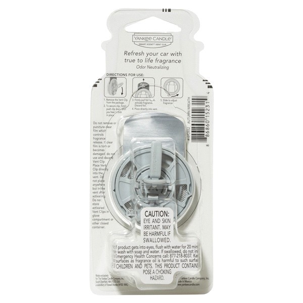 slide 3 of 5, Yankee Candle Smart Vent Clip Autumn Wreath, 1 ct