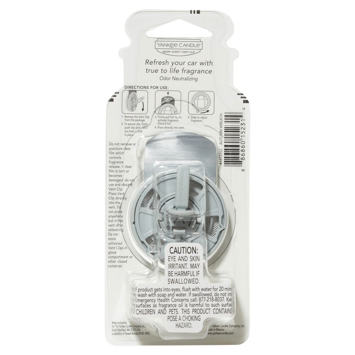 slide 5 of 5, Yankee Candle Smart Vent Clip Autumn Wreath, 1 ct